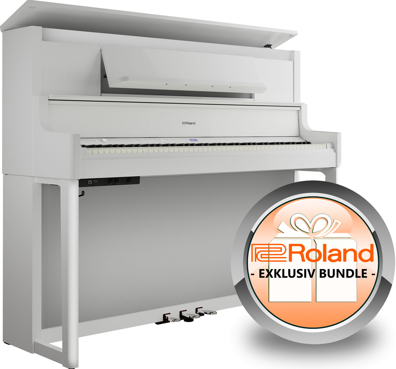 Roland LX-9 PW Digitalpiano Polished White - Weiß Hochglanz - Exklusiv-Bundle